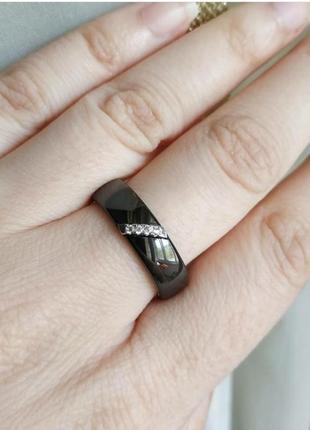 Кільця кільце чорне кераміка керамічне кільце перстень чорне7 фото