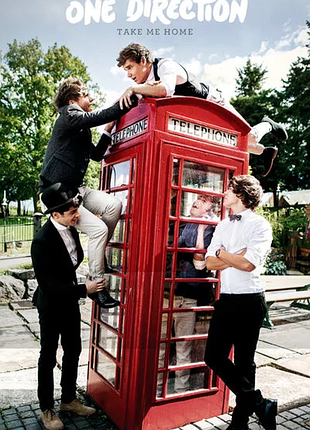 Тканевый плакат-банер one direction take me home