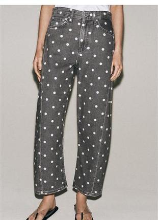 Zara джинси polka dot 3