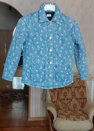 Куртка джинсовая утеплённая на подкладке cotton