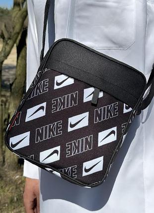 Сумка через плечо nike, сумка черная спорт найк, борсетка мужская мессенджер