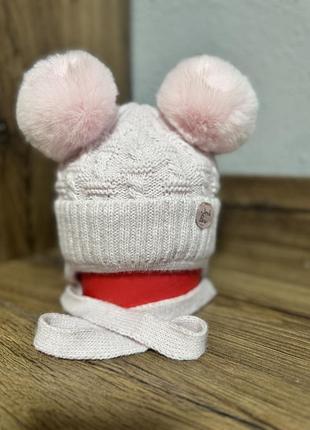 Шапка для дівчаток jooki bear рожева