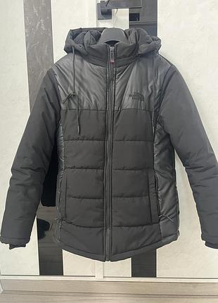 Куртка зимова the north face для хлопчика, чорна