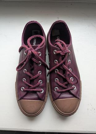 Кеди для підлітків converse бордові 34 розмір 21 см устілка