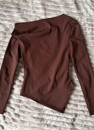 Лонгслів бордовий zara. 4