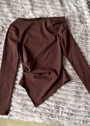 Лонгслів бордовий zara. 3