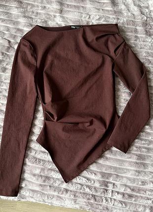 Лонгслів бордовий zara. 2