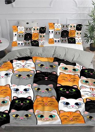 Постільна білизна з плюш-велюру котяча гармонія 12040 215х150 см