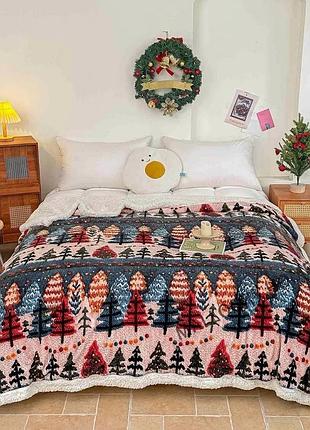 Плед-покрывало полуторное на молнии новогоднее mallory home print 3 22368 150х200 см