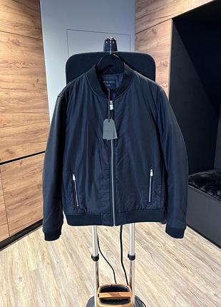 Бомбер allsaints withrow bomber jacket, black