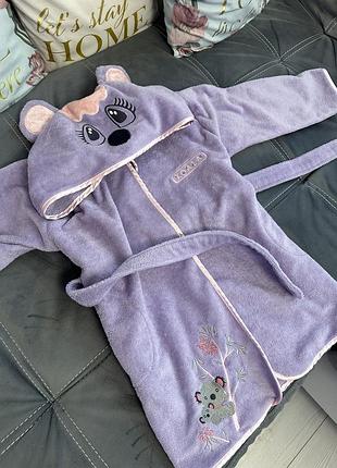 Халат для дівчинки koala бузковий
