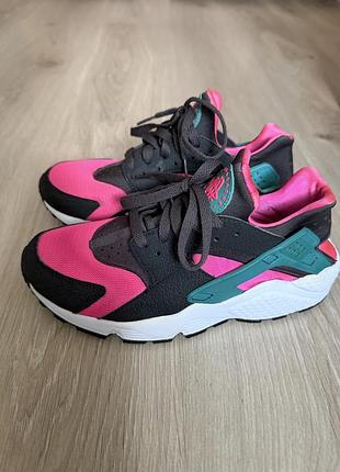 Кросівки жіночі nike air huarache black/pink/dusty cactus