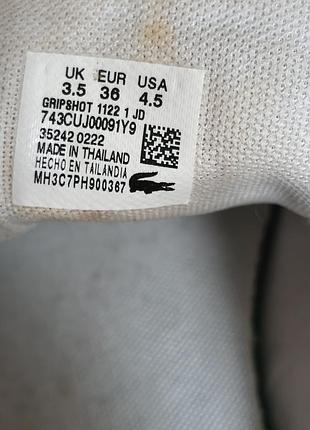 Женские кожаные кроссовки lacoste 5