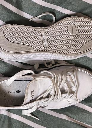 Женские кожаные кроссовки lacoste 6