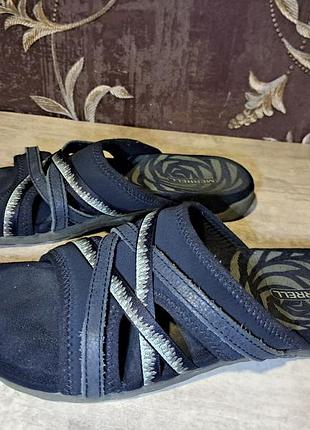 Жіночі шльопанці/сандалії merrell terran 3 cush slide у синьому або темно-синьому кольорі