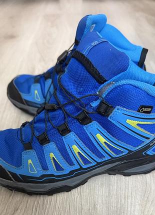 Черевики для підлітків salomon x-ultra mid gtx j gore-tex голубий