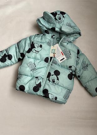Куртка для дівчаток mickey mouse бірюзова 86 см