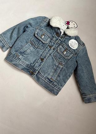 Куртка для дівчинки hello kitty джинсова демісезонна 74 см