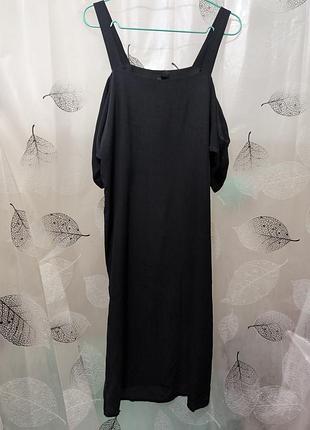 Шовкова сукня-туніка topshop boutique з відкритими плечима (100% шовк) — s / m