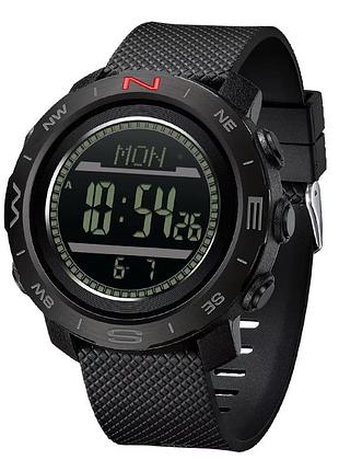 Тактические часы sanda 5106 all black с электронным циферблатом и водонепроницаемостью 5 atm