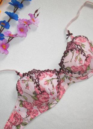 Фірмовий бюстгальтер в квітковий принт з вишивкою lepel