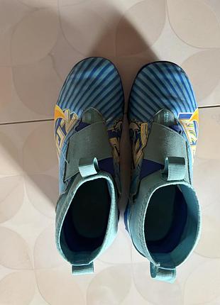 Дитячі футбольні сороконіжки nike zoom air синьо-зелені eu 38.5