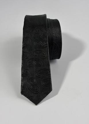 Шкіряна краватка echt leder (натуральна шкіра), візерунок пейслі