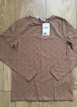 Реглан футболка з довгим рукавом h&m для дівчинки 9-10 років