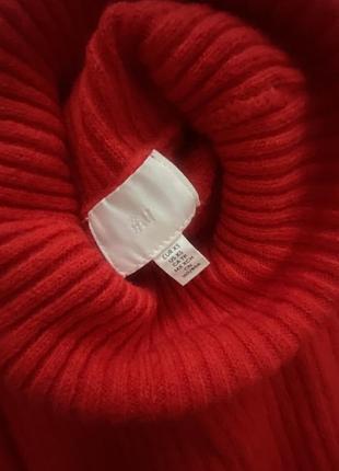 Червоний светр h&m з горловиною 9