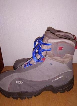 Оригинальные трекинговые ботинки salomon b4 kid#x (gore-tex) - размер 36.5 (22.5 см) б/у