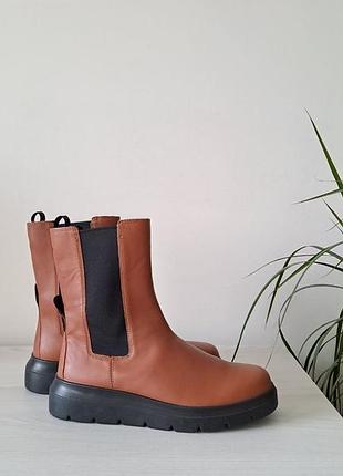 Ботинки челси кожаные оригинал ecco nouvelle 216223 гг.38