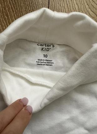 Водолазка для дівчинки carter's біла 10 років 2