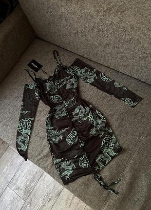 Шикарна сукня сітка від plt y2k heels