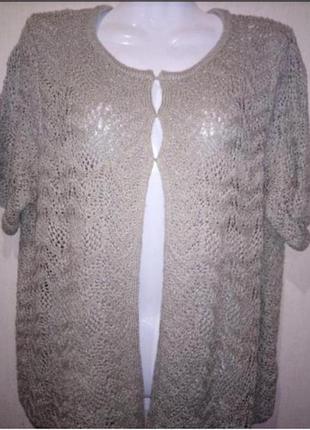 Ажурный легкий кардиган marks &amp; spencer (m&amp;s) - размер 3206 18 (xl/xxl)