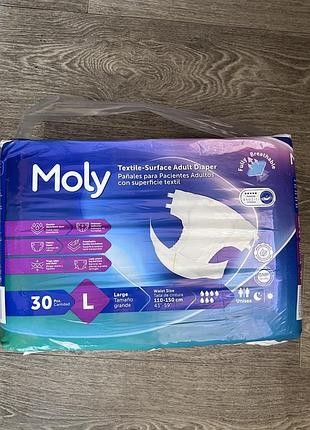 Підгузки для дорослих moly textile-surface розмір l