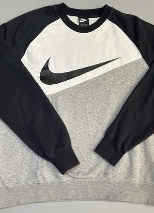Чоловічий світшот nike colorblock чорний, білий, сірий