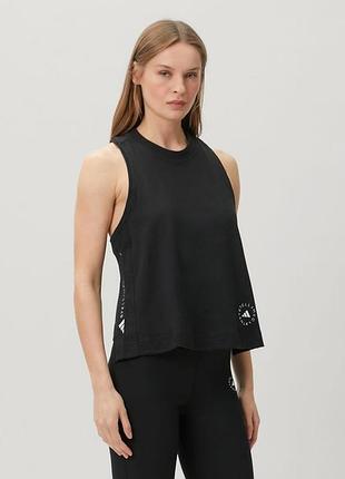 Жіноча чорна майка adidas by stella mccartney logo l