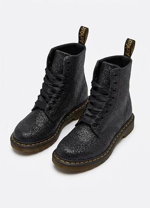 Черевики жіночі dr. martens 1460 pascal glitter чорні 38 eu
