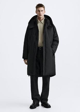 Куртка чоловіча zara чорна тепла l