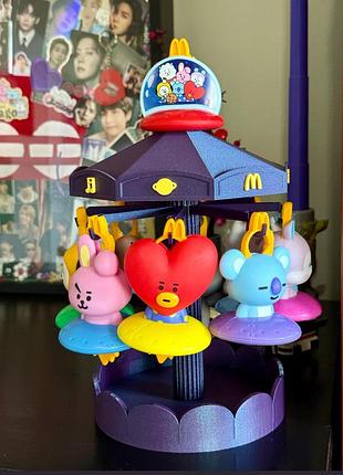 Підставка-карусель для фігурок bt21 mcdonald’s стенд для колекції bt21 макдональдс