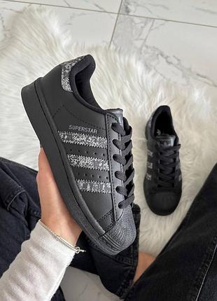 Adidas superstar black snakeskin