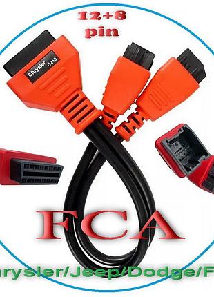 Авто переходник fca chrysler/jeep/dodge/fiat 12 + 8 пин на obd2