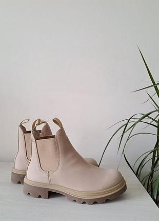 Ботинки челси кожаные оригинал ecco grainer гг.36