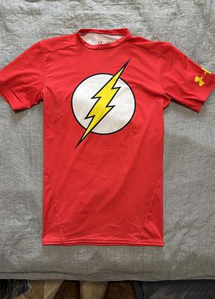 Футболка чоловіча компресійна under armour the flash червона