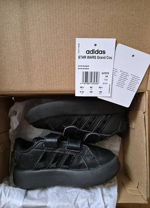 Кросівки дитячі adidas star wars grand court 2.0 cf i чорні 26,5 розмір
