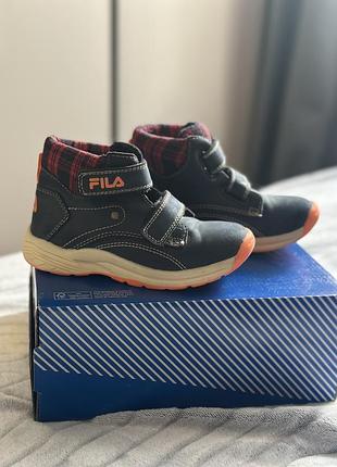 Черевики дитячі fila чорні з помаранчевим