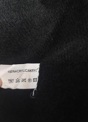 Кейп пончо черный one size 5