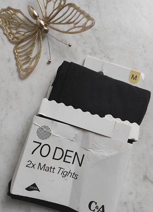 Черные матовые колготки 70 den c&amp;a нижняя