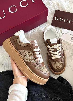 Gucci gg sneakers brown
