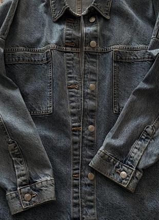 Жіноча джинсова сорочка zara блакитна